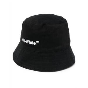 NEW OFF-WHITE men's helvetica bucket hat in black